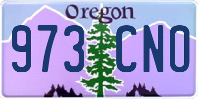 OR license plate 973CNO