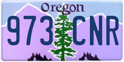 OR license plate 973CNR