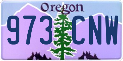 OR license plate 973CNW