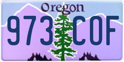 OR license plate 973COF