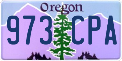 OR license plate 973CPA