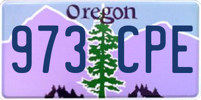 OR license plate 973CPE