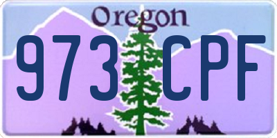 OR license plate 973CPF
