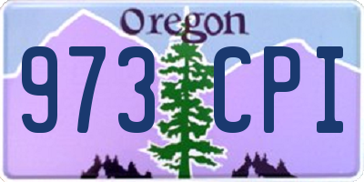 OR license plate 973CPI