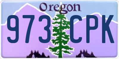 OR license plate 973CPK