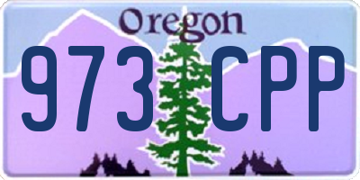 OR license plate 973CPP