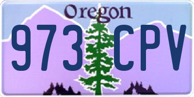 OR license plate 973CPV