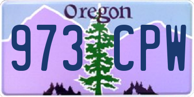 OR license plate 973CPW