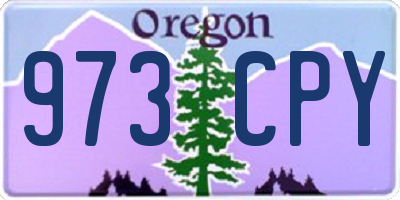 OR license plate 973CPY