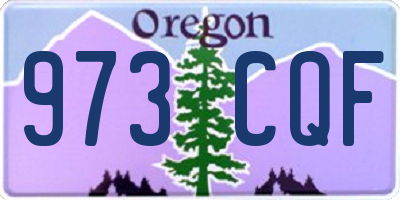 OR license plate 973CQF