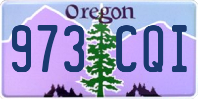 OR license plate 973CQI