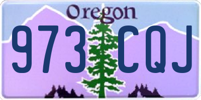 OR license plate 973CQJ