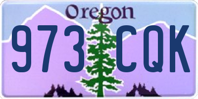 OR license plate 973CQK