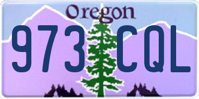 OR license plate 973CQL