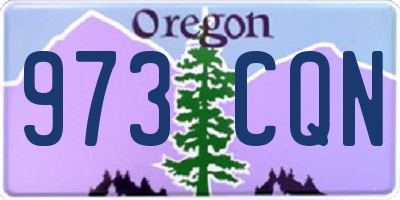 OR license plate 973CQN