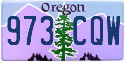 OR license plate 973CQW