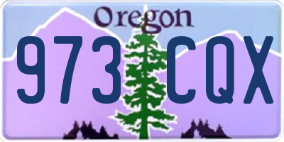 OR license plate 973CQX
