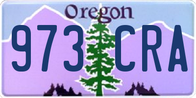 OR license plate 973CRA