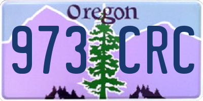 OR license plate 973CRC