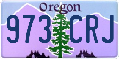 OR license plate 973CRJ