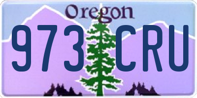 OR license plate 973CRU