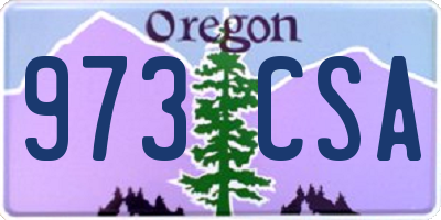 OR license plate 973CSA