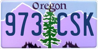 OR license plate 973CSK