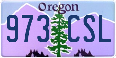 OR license plate 973CSL