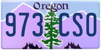 OR license plate 973CSO
