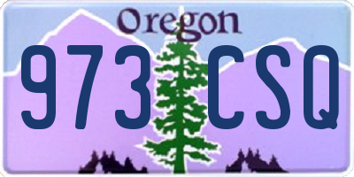 OR license plate 973CSQ