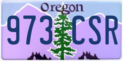 OR license plate 973CSR