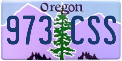 OR license plate 973CSS