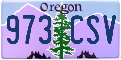 OR license plate 973CSV