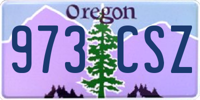 OR license plate 973CSZ