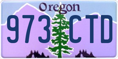 OR license plate 973CTD