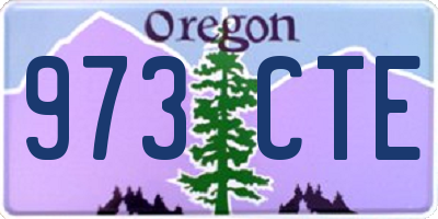 OR license plate 973CTE
