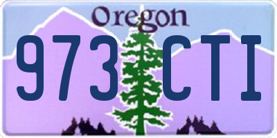 OR license plate 973CTI