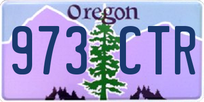 OR license plate 973CTR