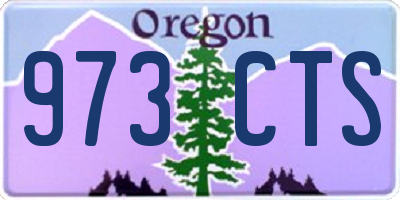 OR license plate 973CTS