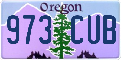 OR license plate 973CUB