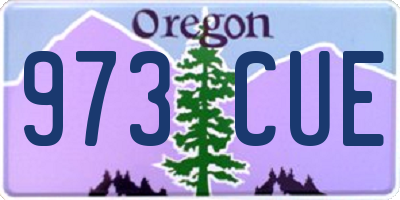 OR license plate 973CUE