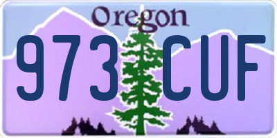 OR license plate 973CUF