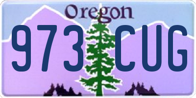 OR license plate 973CUG