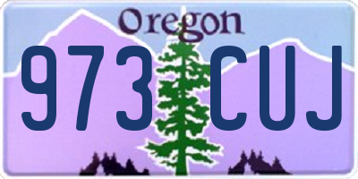 OR license plate 973CUJ
