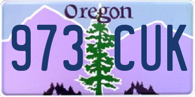 OR license plate 973CUK