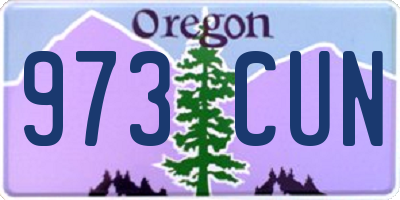 OR license plate 973CUN