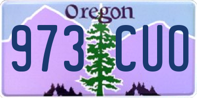 OR license plate 973CUO
