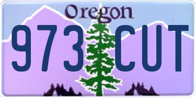 OR license plate 973CUT