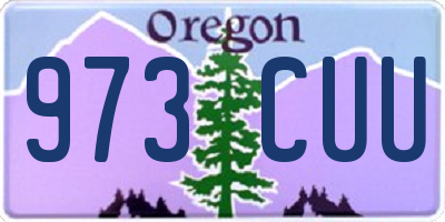 OR license plate 973CUU