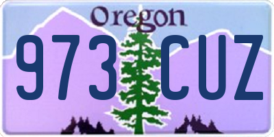 OR license plate 973CUZ